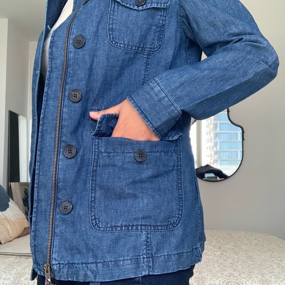 NWT Talbots Women's Denim Jacket (S) Cotton And Hemp Jeans Blue - Picture 4 of 6